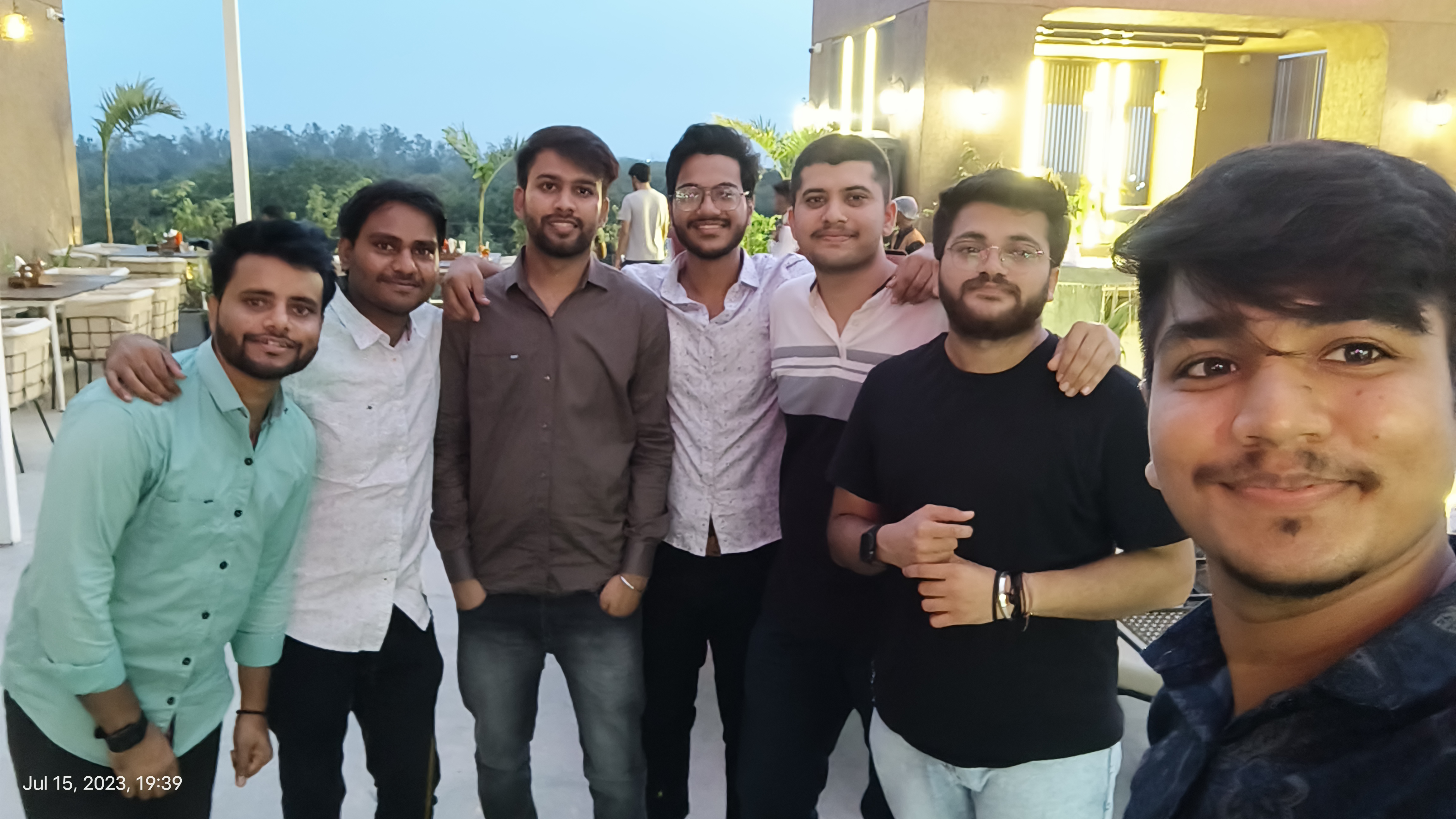 from the left: Ritesh, Pritam, Hitesh, Siddesh, Kowsik, Himanshu and Ankit