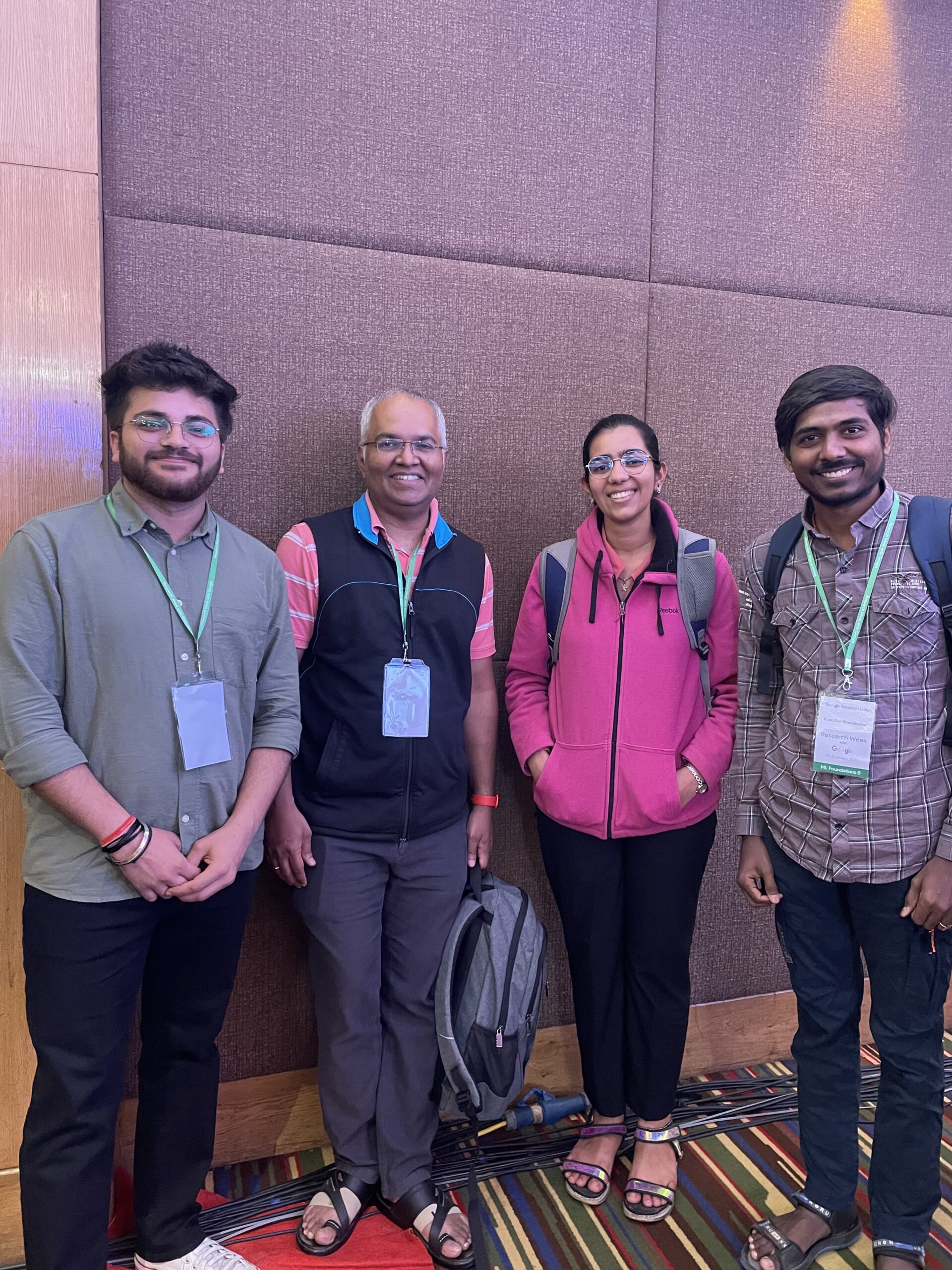 Picture with Dr. Pradeep Shenoy at Research Week with Google 2023.